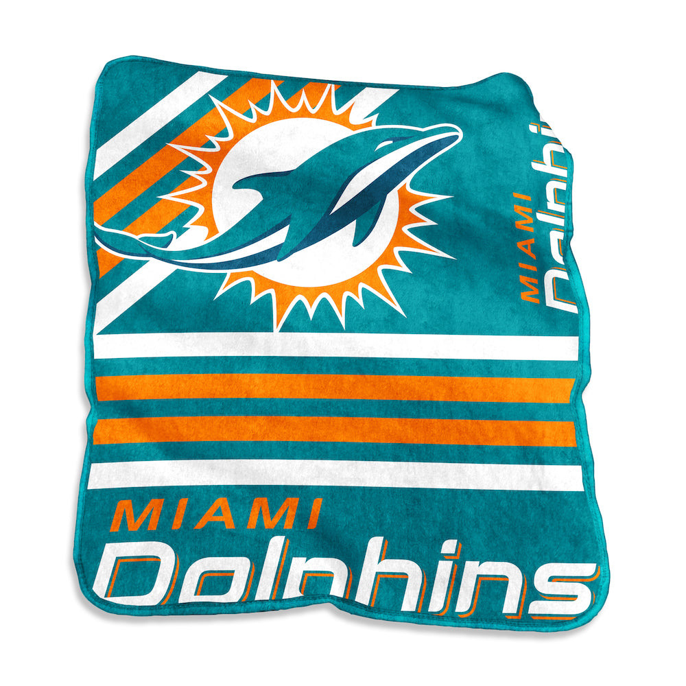 Miami Dolphins Raschel throw blanket