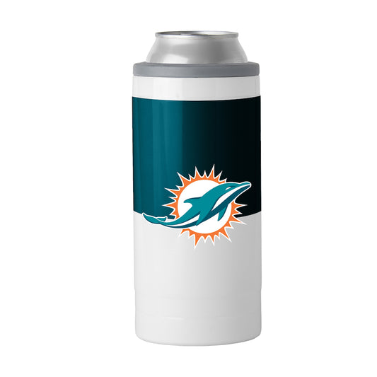 Miami Dolphins colorblock slim can coolie