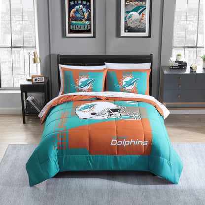 Miami Dolphins full size bed in a bag