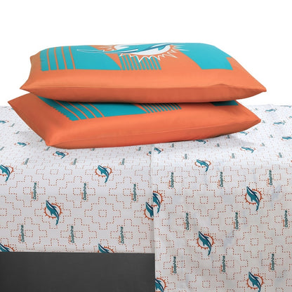 Miami Dolphins bed in a bag sheets