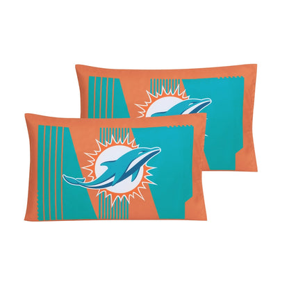 Miami Dolphins pillow shams