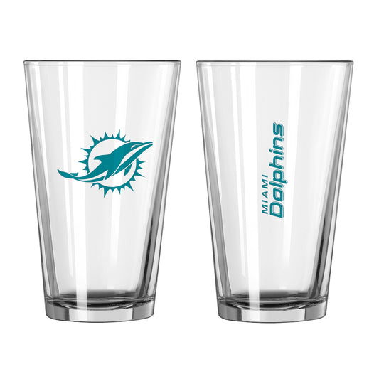 Miami Dolphins pint glass
