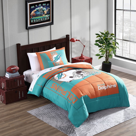 Miami Dolphins twin size bed in a bag