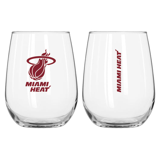 Miami Heat Stemless Wine Glass