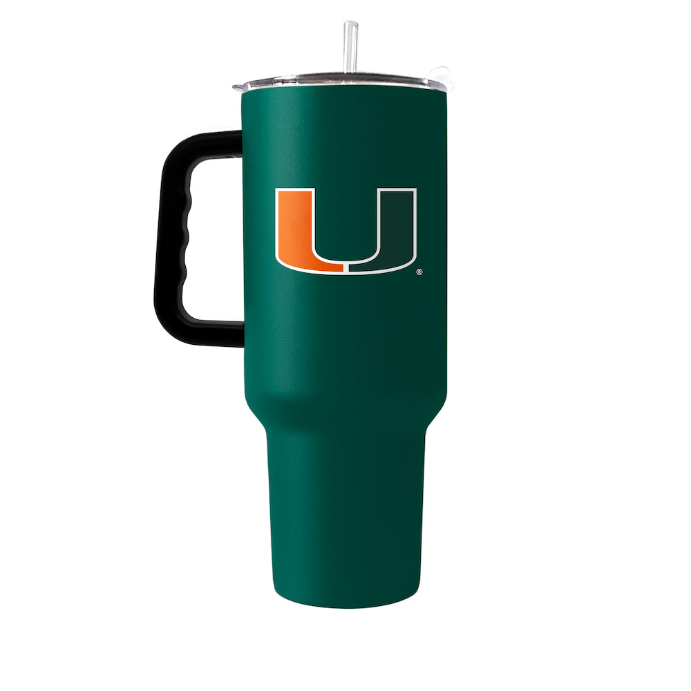 Miami Hurricanes 40 oz travel tumbler