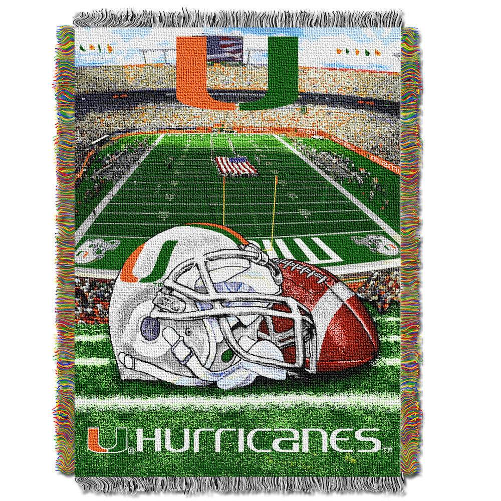Miami Hurricanes woven home field tapestry