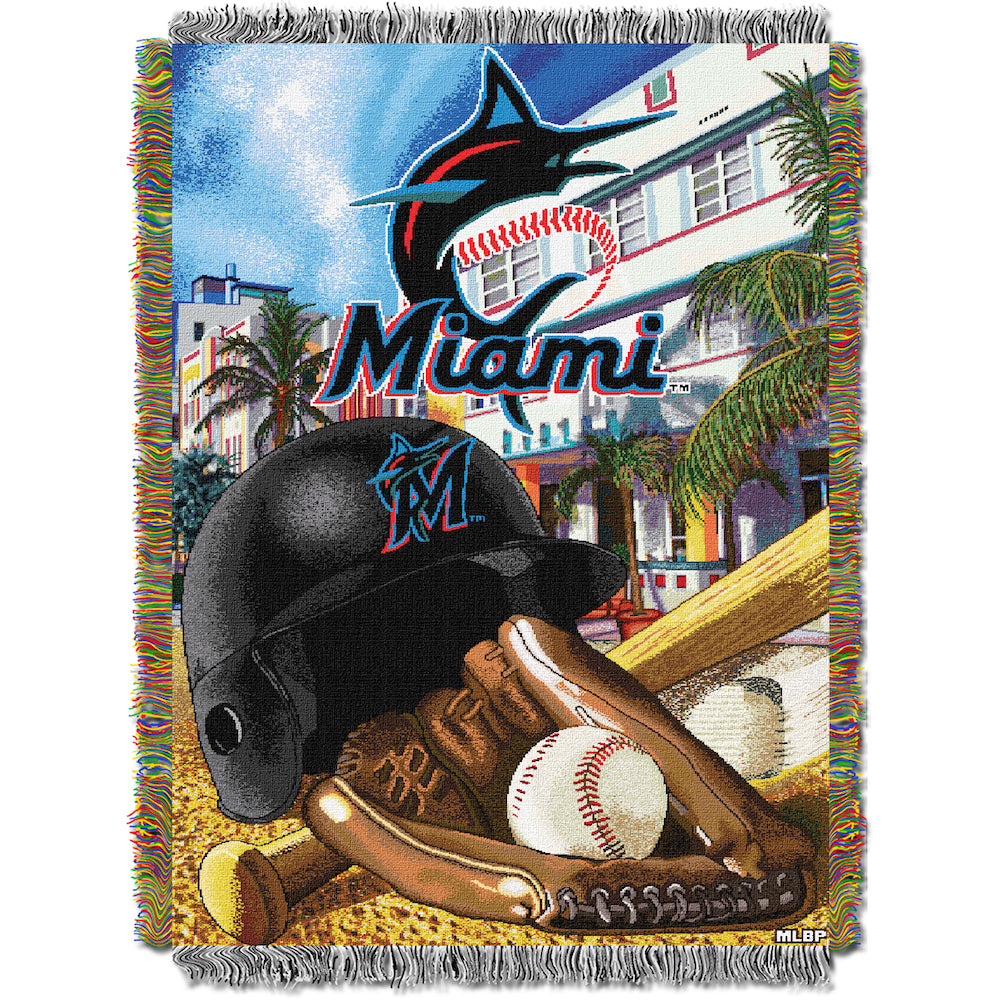 Miami Marlins woven home field tapestry