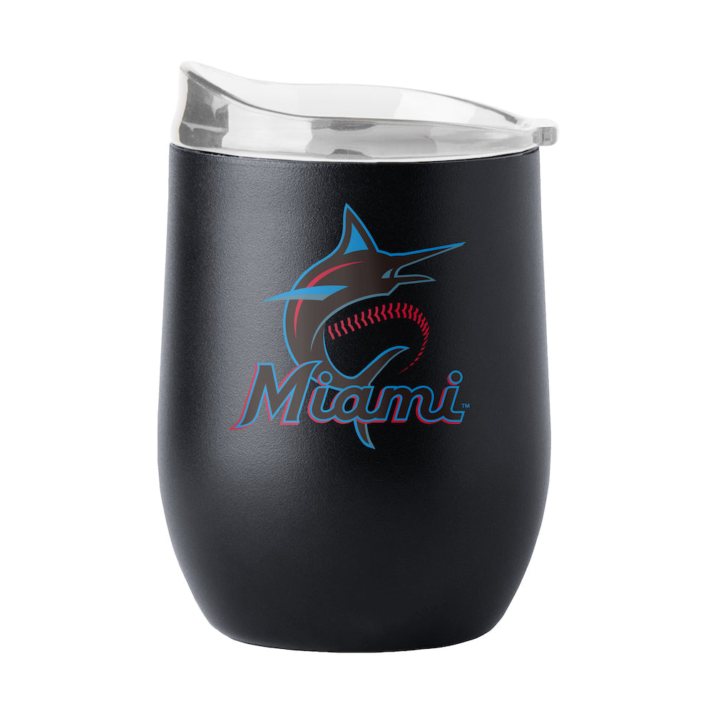Miami Marlins curved drink tumbler