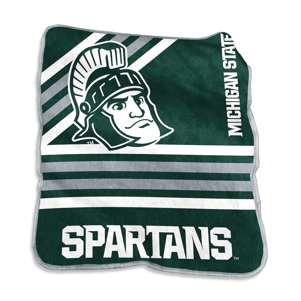 Michigan State Spartans Raschel throw blanket