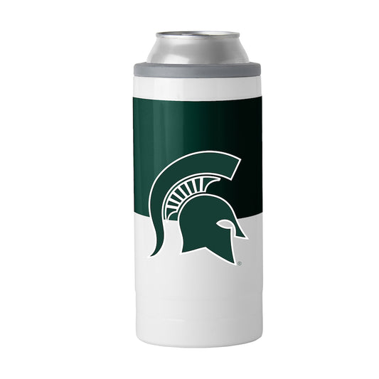 Michigan State Spartans colorblock slim can coolie