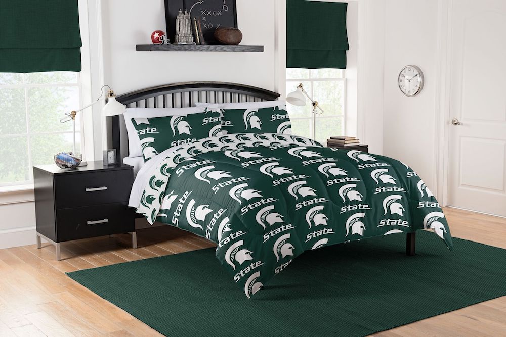 Michigan State Spartans queen size bed in a bag
