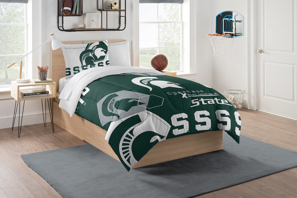 Michigan State Spartans twin size comforter set