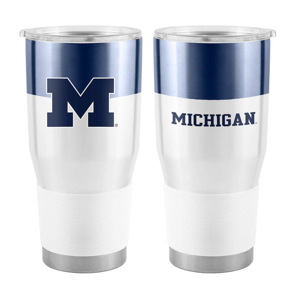 Michigan Wolverines 30 oz color block travel tumbler