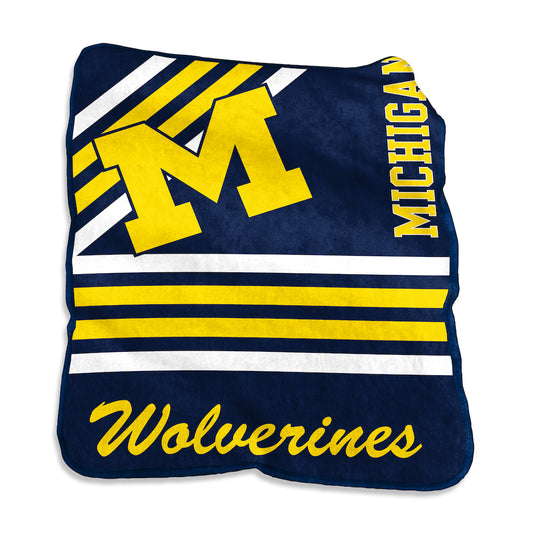 Michigan Wolverines Raschel throw blanket