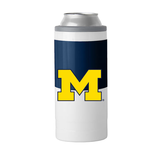 Michigan Wolverines colorblock slim can coolie