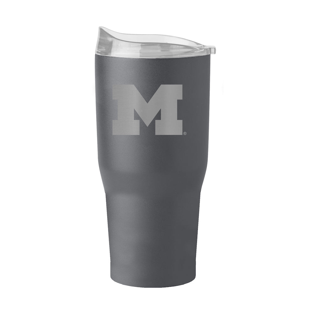 Michigan Wolverines 30 oz black etch travel tumbler