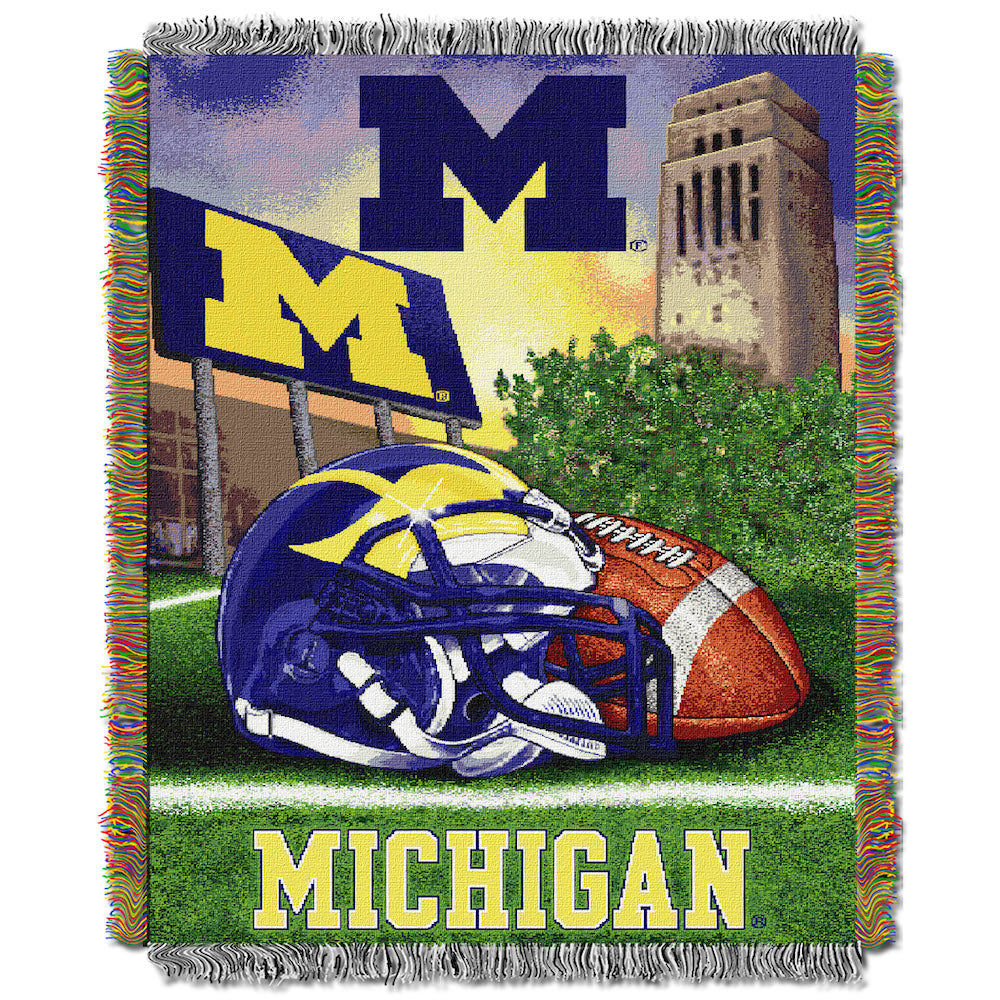 Michigan Wolverines woven home field tapestry