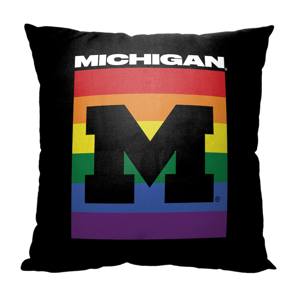 Michigan Wolverines PRIDE throw pillow