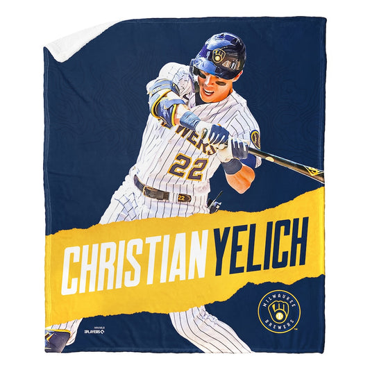 Milwaukee Brewers Christian Yelich Sherpa Blanket