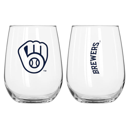 Milwaukee Brewers Stemless Wine Glass