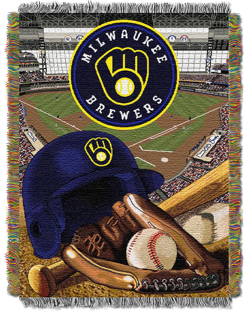 Milwaukee Brewers woven home field tapestry