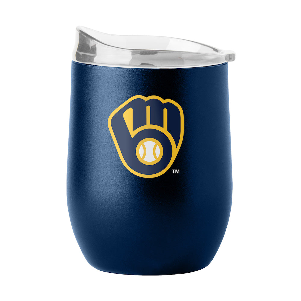 Milwaukee Brewers curved drink tumbler