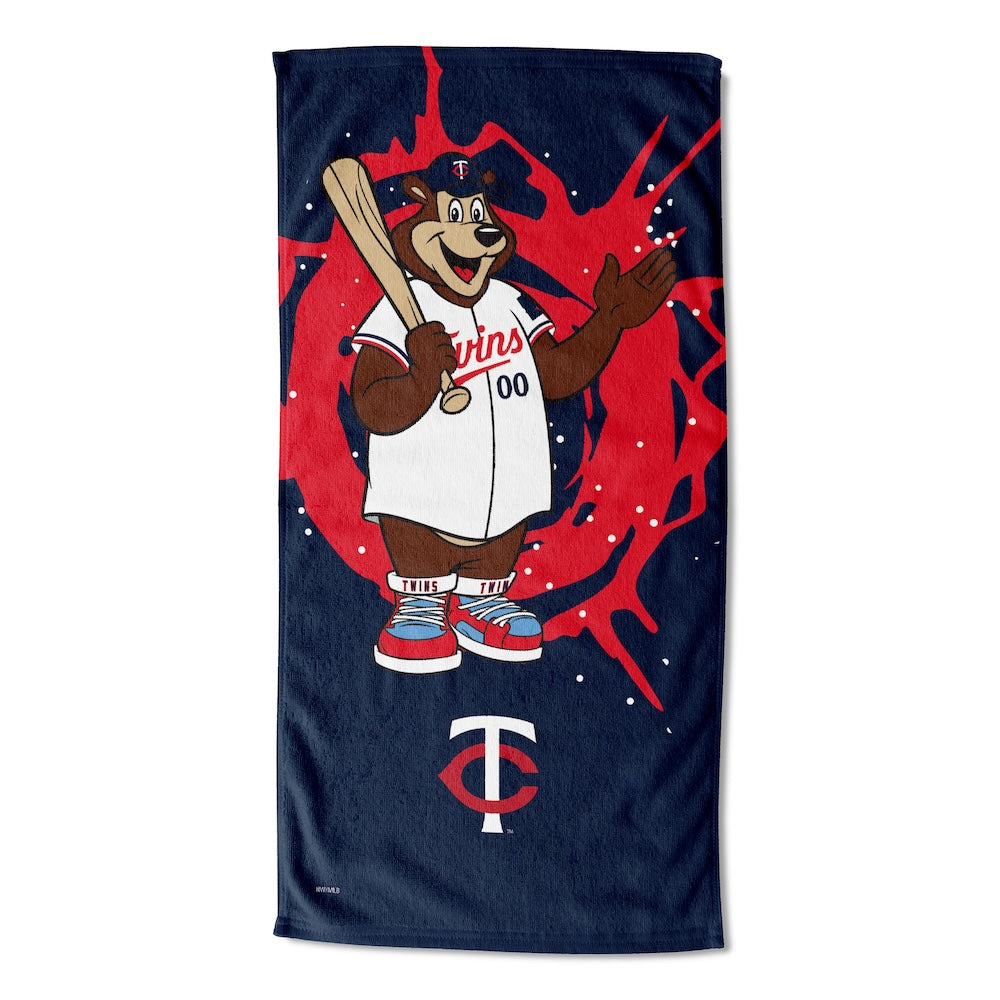 Minnesota Twins color block beach towel