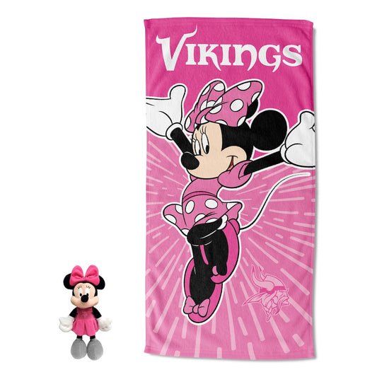 Minnesota Vikings Minnie Mouse Hugger and Towel