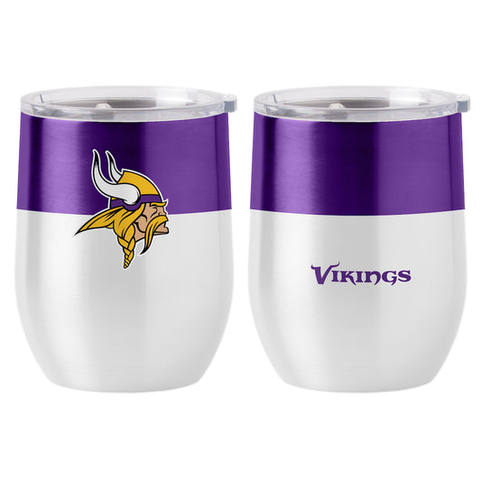 Minnesota Vikings color block curved drink tumbler