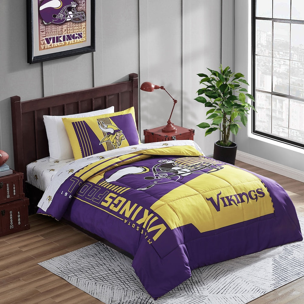 Minnesota Vikings twin size bed in a bag