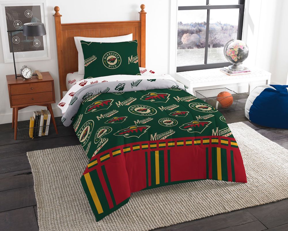 Minnesota Wild twin size bed in a bag