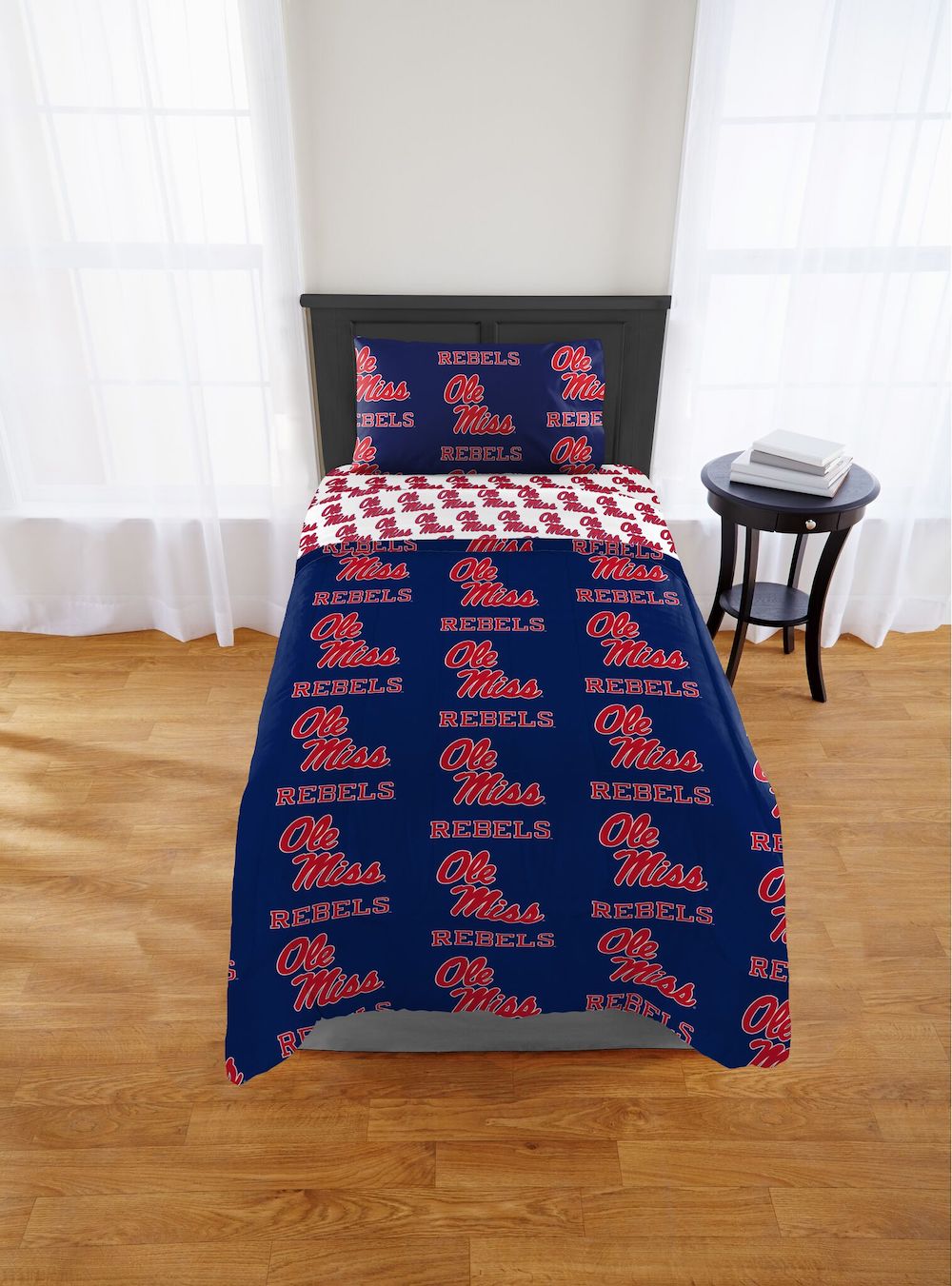Mississippi Rebels twin size bed in a bag