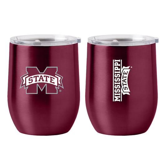 Mississippi State Bulldogs stainless steel curved drink tumbler