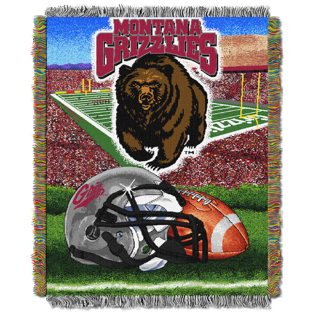 Montana Grizzlies woven home field tapestry