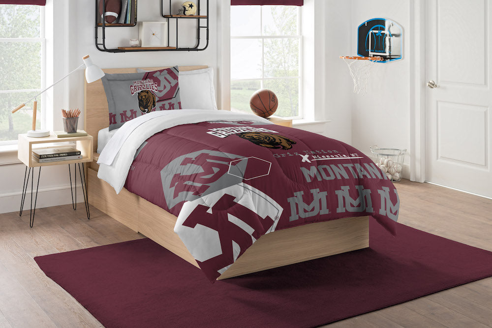 Montana Grizzlies twin size comforter set