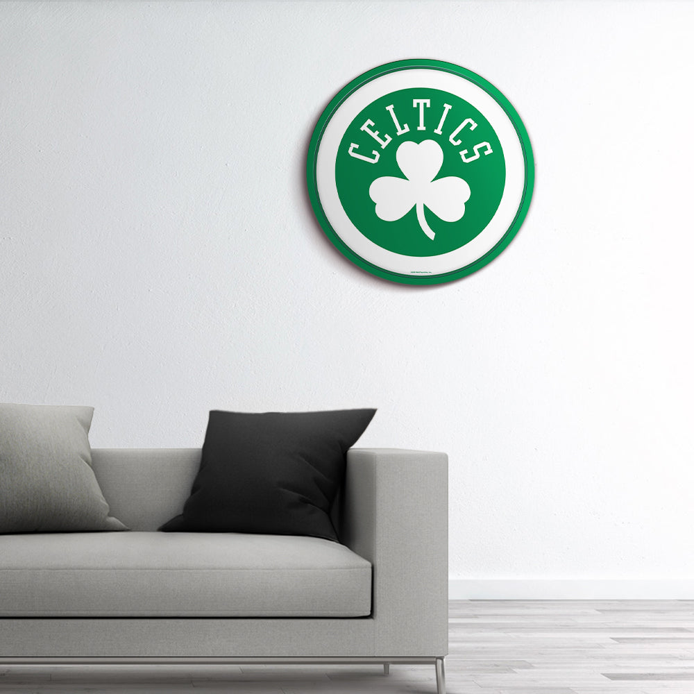 Boston Celtics Modern Disc Wall Sign Room View