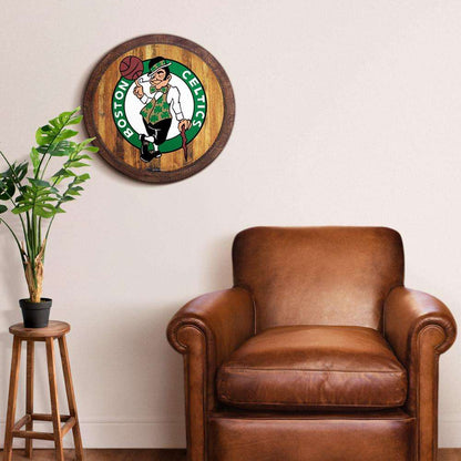 Boston Celtics Barrel Top Sign Room View