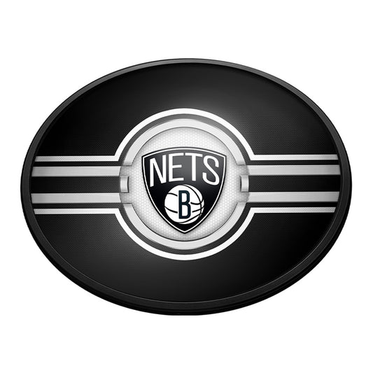 Brooklyn Nets Slimline Oval Lighted Wall Sign