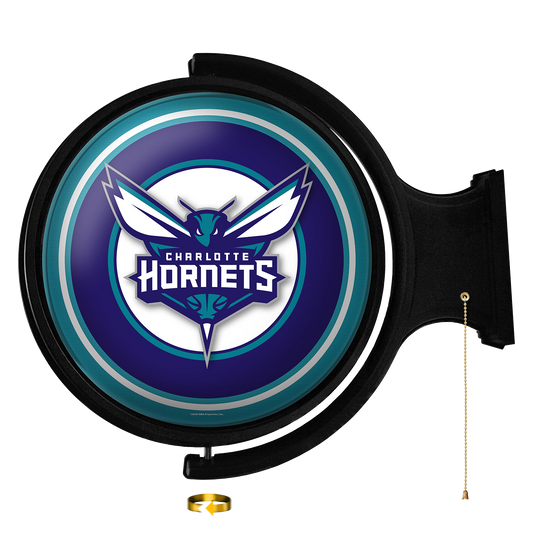 Charlotte Hornets Round Rotating Wall Sign