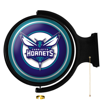 Charlotte Hornets Round Rotating Wall Sign