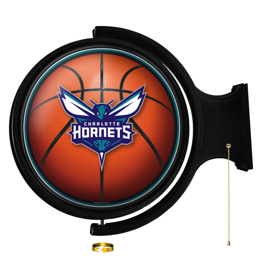 Charlotte Hornets Round Basketball Rotating Wall Sign