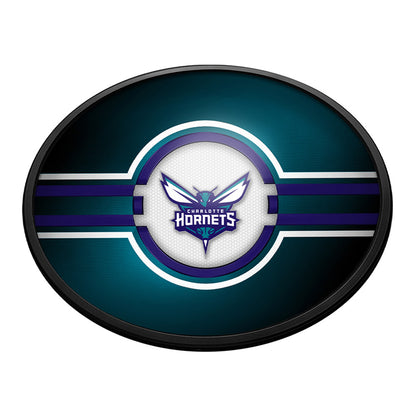 Charlotte Hornets Slimline Oval Lighted Wall Sign