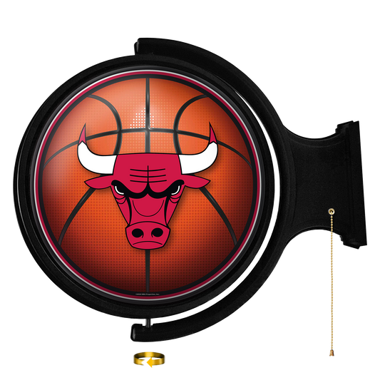 Chicago Bulls Round Basketball Rotating Wall Sign