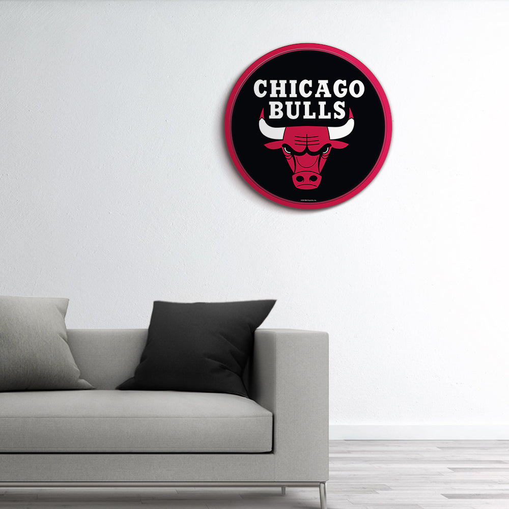 Chicago Bulls Modern Disc Wall Sign Room View