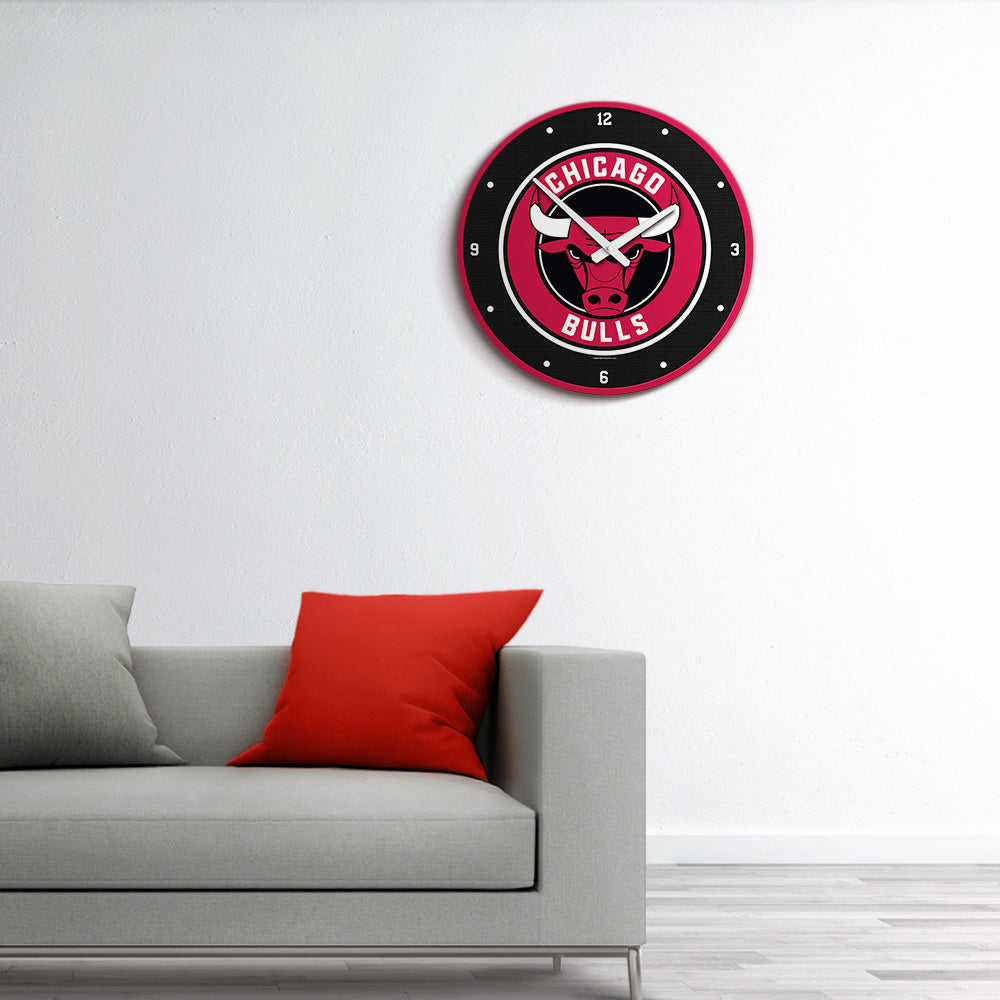 Chicago Bulls Round Wall Clock Room View