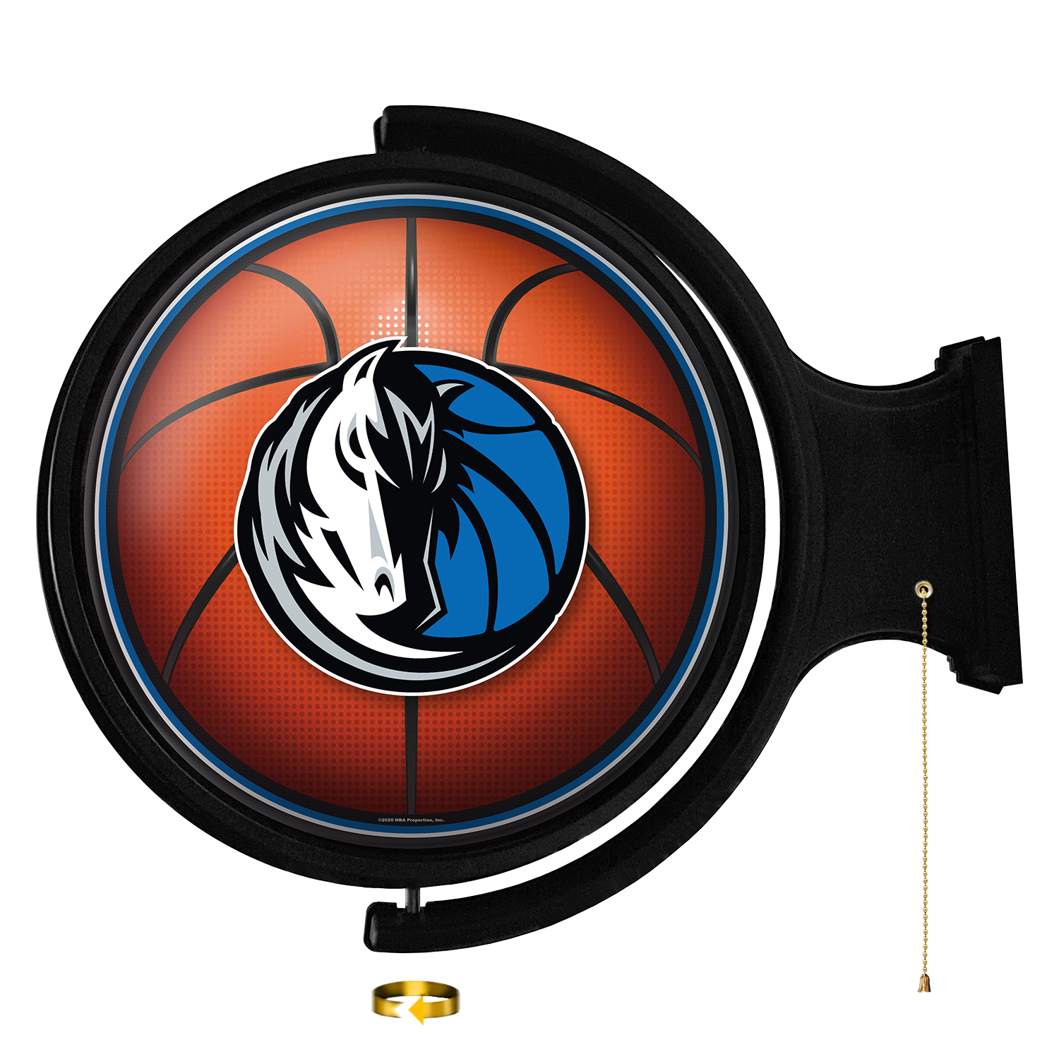 Dallas Mavericks Round Basketball Rotating Wall Sign