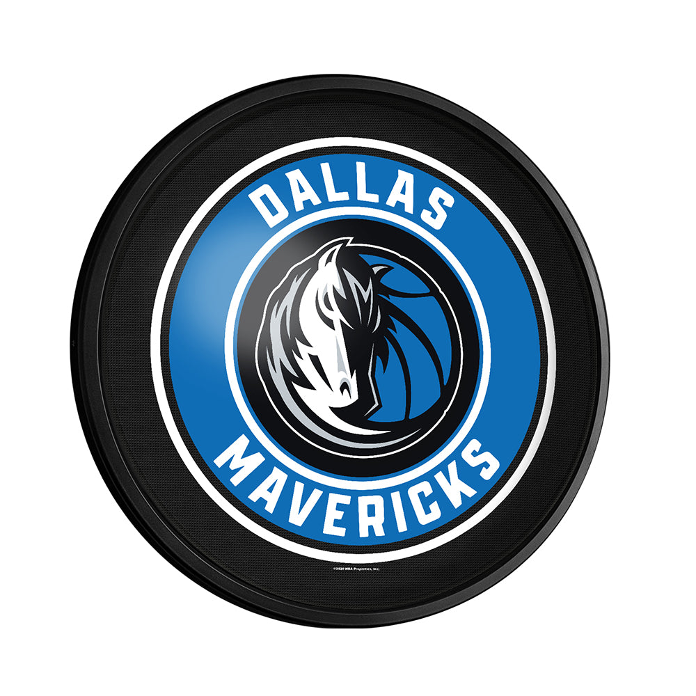 Dallas Mavericks Slimline Round Lighted Wall Sign