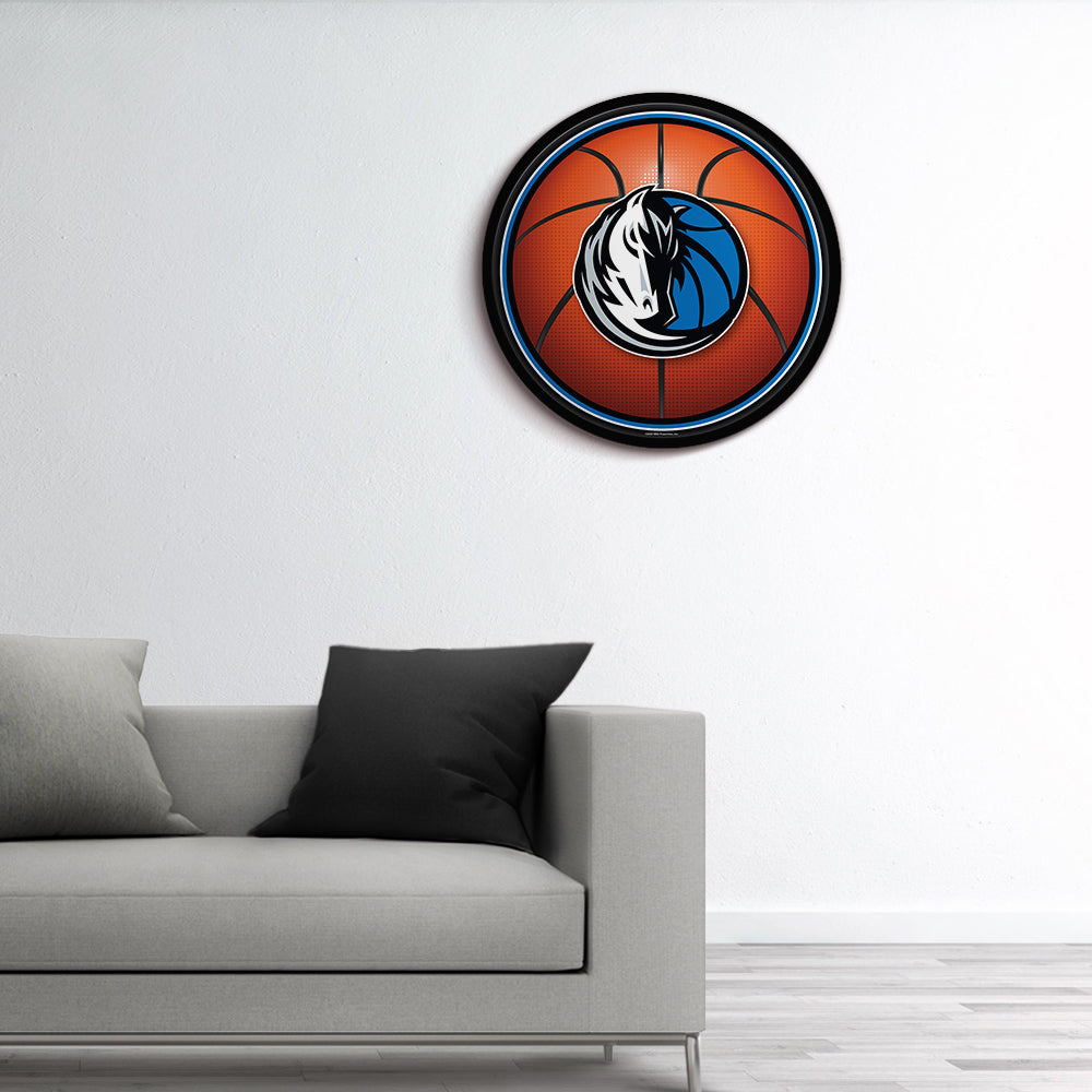 Dallas Mavericks Basketball Modern Disc Wall Sign Room View