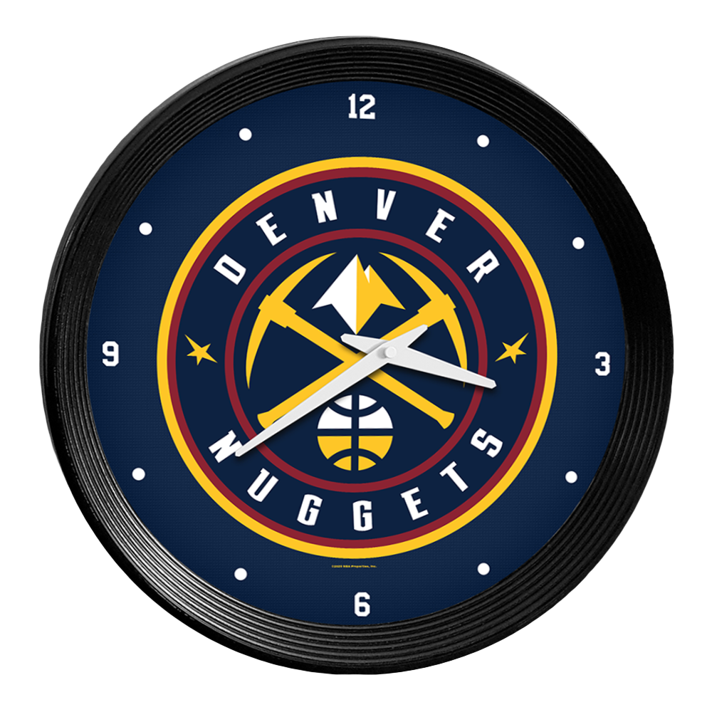 Denver Nuggets Ribbed Wall Clock