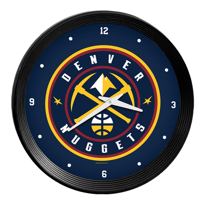 Denver Nuggets Ribbed Wall Clock